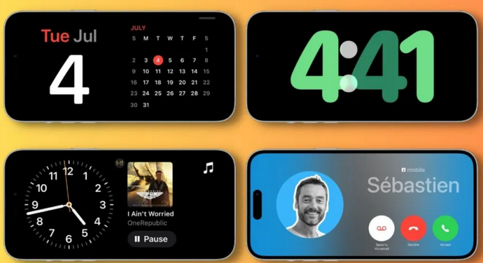 信丰苹果手机维修分享iOS17横屏充电待机显示有什么好处 